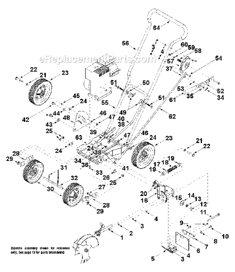 Page B Diagram and Parts List for 25A-592A401 2002 Yard Man Edger